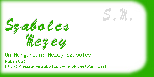 szabolcs mezey business card